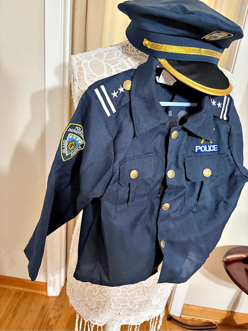 Kangaroo Police costume set Blue & Gold sixe T2 - Picture 9 of 9